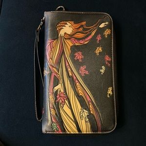 Sioux Native Artist Maxine Noel Leaf Dancer Zip Wallet.